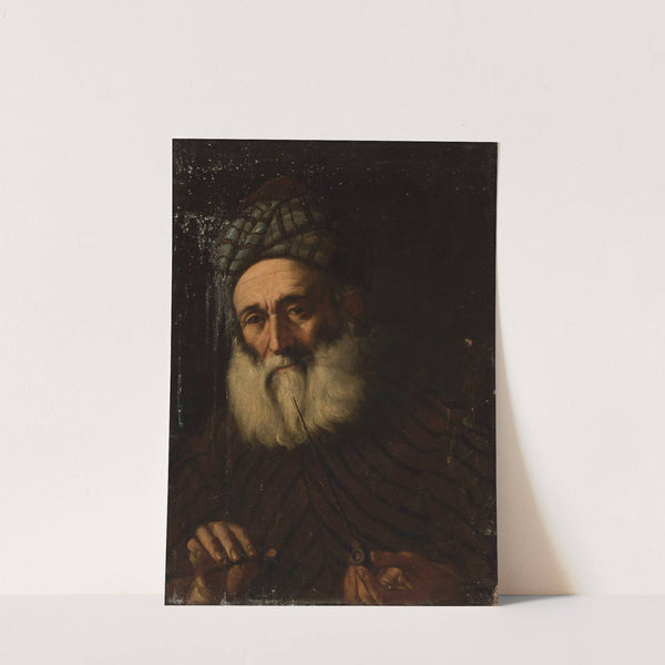 Study of a man smoking a pipe by Feliks Pęczarski