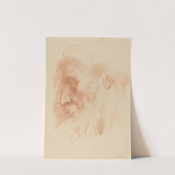Study of a Man’s Head (recto) by Alphonse Legros