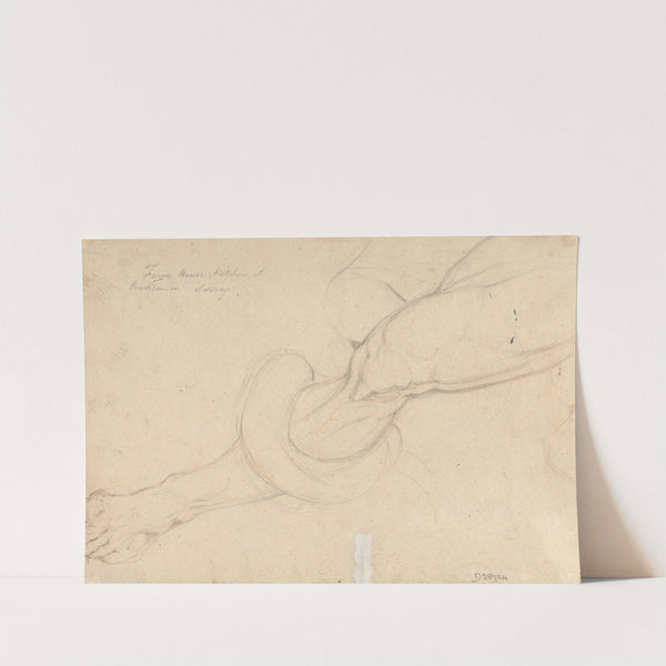 Study of a man's leg by Thomas Uwins