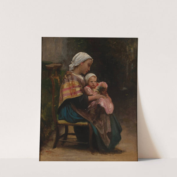 Study of a Mother and Child by William Bouguereau
