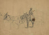 Study of a mule team and wagon, with driver