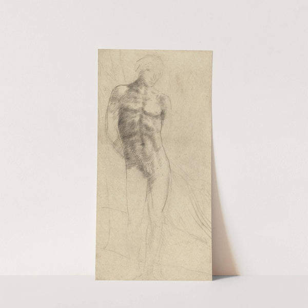 Study of a Nude Figure (Etude de figure nue) by Alphonse Legros