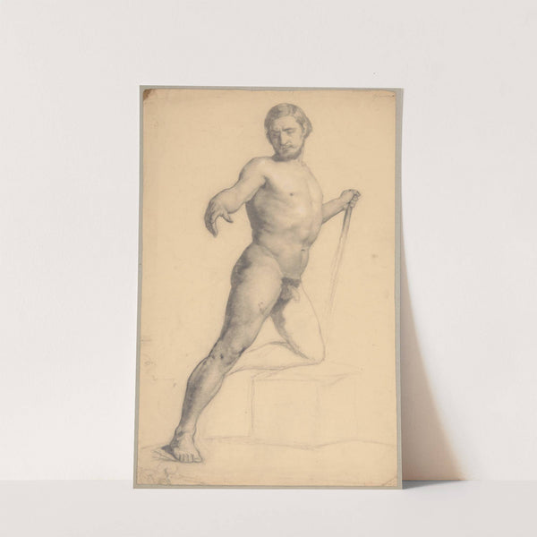 Study of a nude male by Józef Simmler