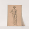 Study of a nude male by Józef Simmler