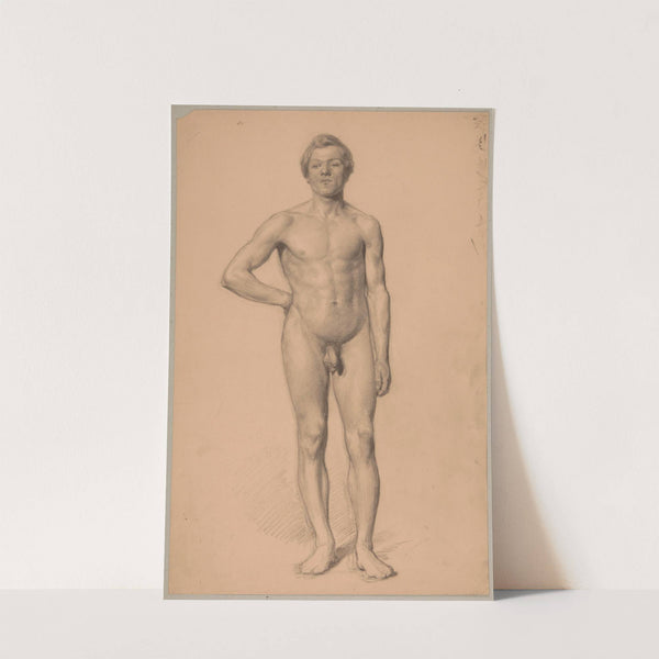 Study of a nude male by Józef Simmler