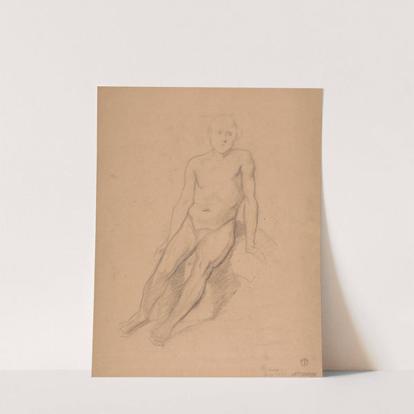 Study of a nude male by Józef Simmler