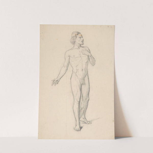 Study of a nude male by Józef Simmler