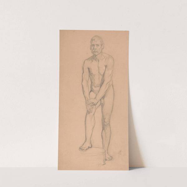 Study of a nude male by Józef Simmler