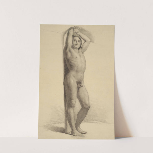 Study of a nude male to the figure of St. Sebastian by Józef Simmler