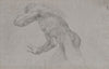 Study of a Nude Man in an Action Pose Seen from the Side