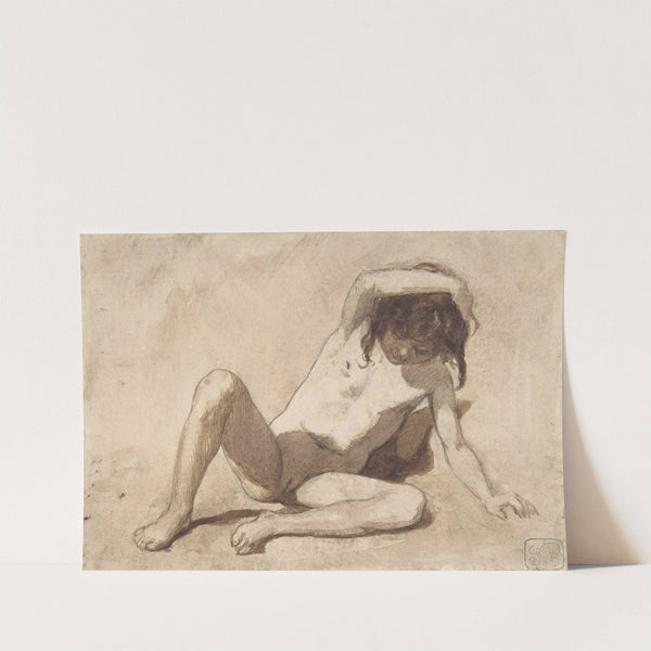 Study of a Nude Young Girl (1838–89) by August von Pettenkofen
