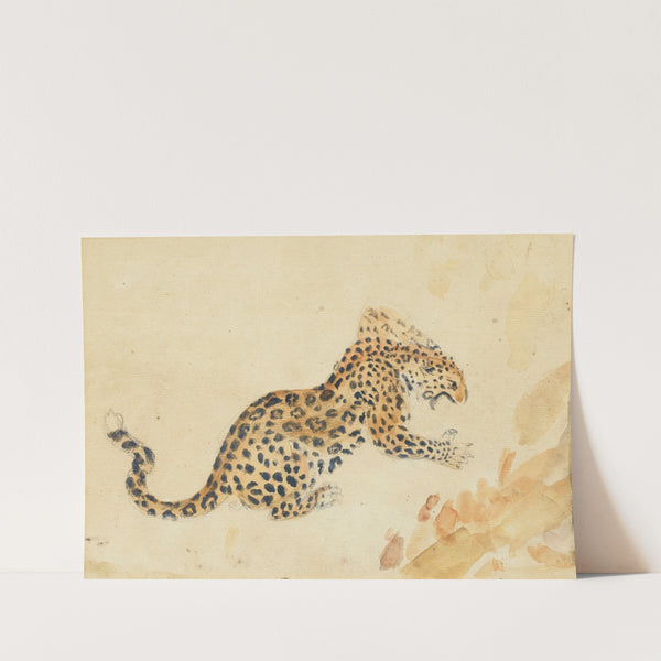 Study Of A Panther Attacking A Prey by Antoine-Louis Barye