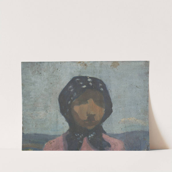 Study of a Peasant in a Black Spotted Scarf by Frida Konstantin
