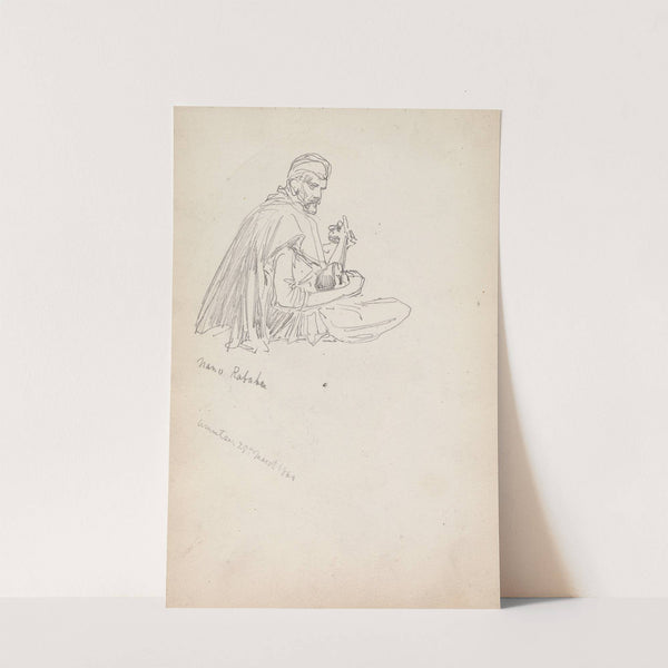 Study of a Rababi Musician, Amritsar (1860) by William Simpson