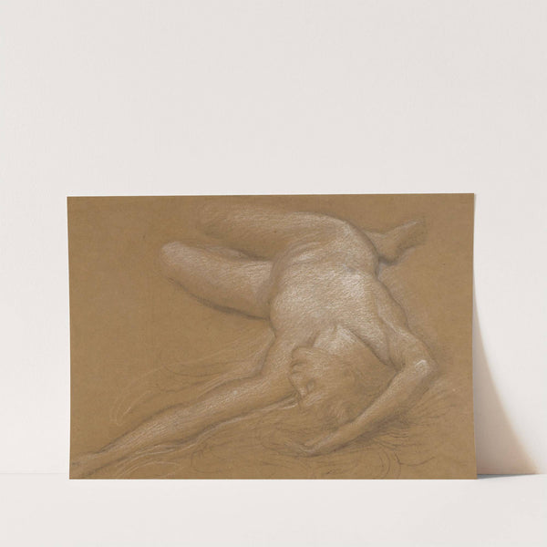 Study Of A Reclining Nude Girl For The Cave Of The Storm Nymphs by Edward John Poynter
