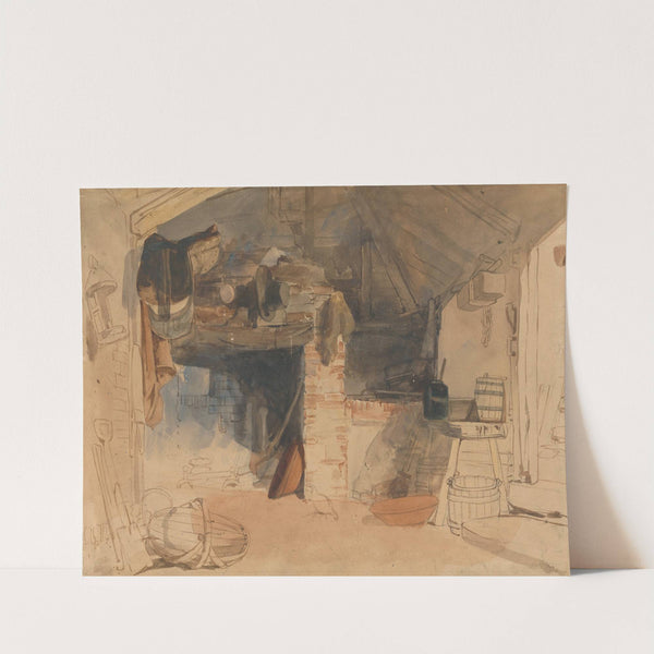 Study of a Rustic Interior Scene by William James Müller