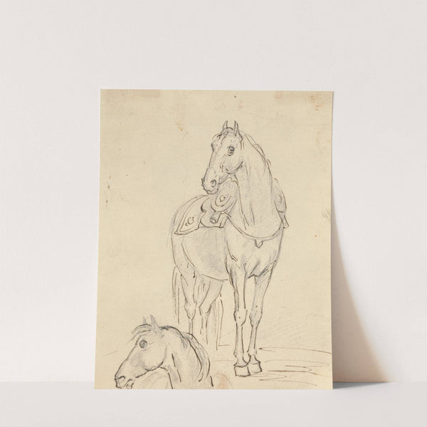 Study of a Saddled Horse and Horse's Head by Sawrey Gilpin