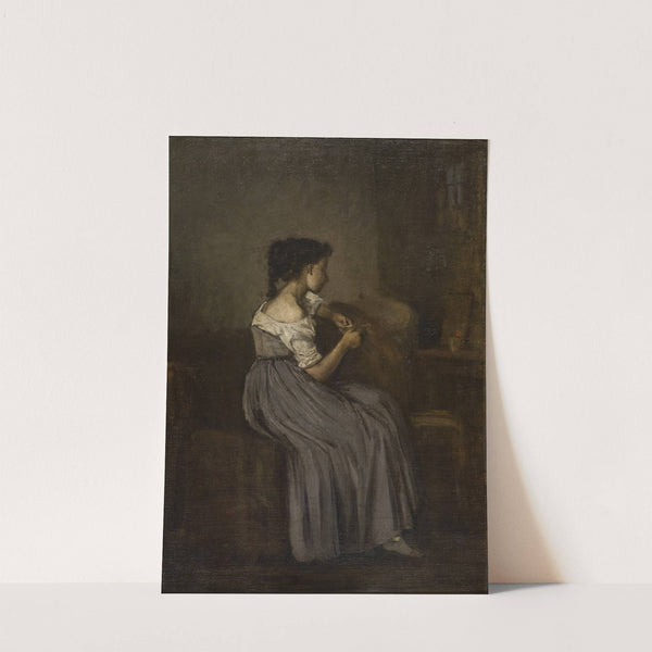 Study of a Seated Girl by David Jacobsen