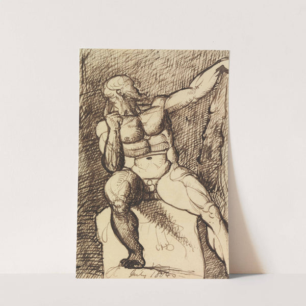 Study of a Seated Male Nude by Benjamin Robert Haydon