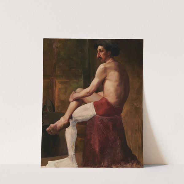 Study of a seated man (1885) by Anna Bilińska-Bohdanowicz