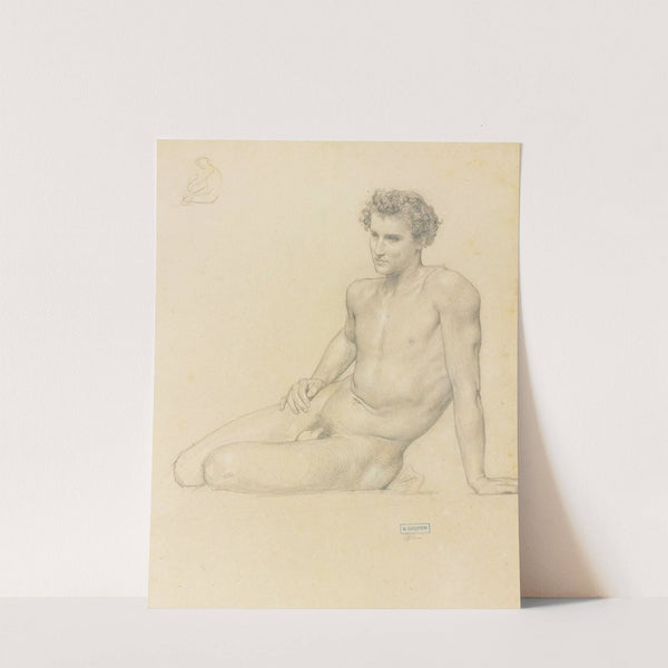 Study of a seated man for l’été by William Bouguereau