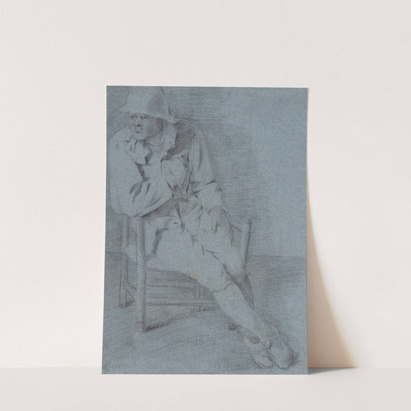 Study of a seated man, one hand resting inside his jacket by Cornelis Pietersz. Bega