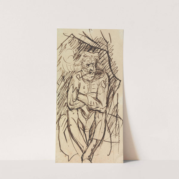 Study of a Seated Man, Smoking a Pipe by Benjamin Robert Haydon
