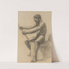 Study of a Seated Man with a Cane by Emil Alexay-Olexák