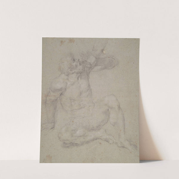 Study of a Seated Old Man by Domenichino