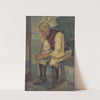 Study of a Seated Old Man by Gustáv Mallý