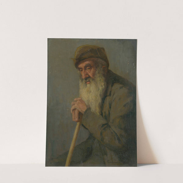 Study of a Seated Old Man (1890–1910) by Ľudovít Čordák