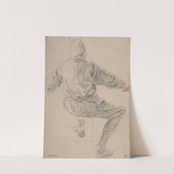 Study of a Seated Peasant by Cornelis Dusart