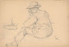 Study of a Seated Villager with Proped up Hand
