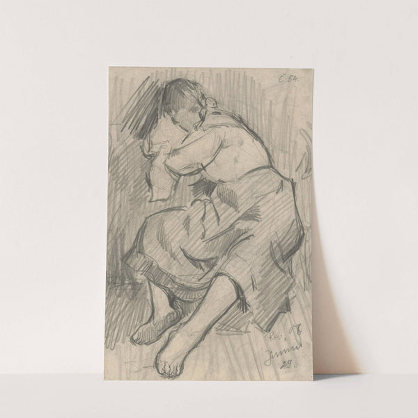Study of a Seated Woman by Eduard Putra