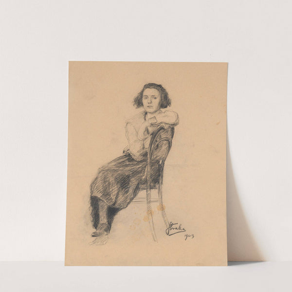 Study of a Seated Woman by Štefan Straka