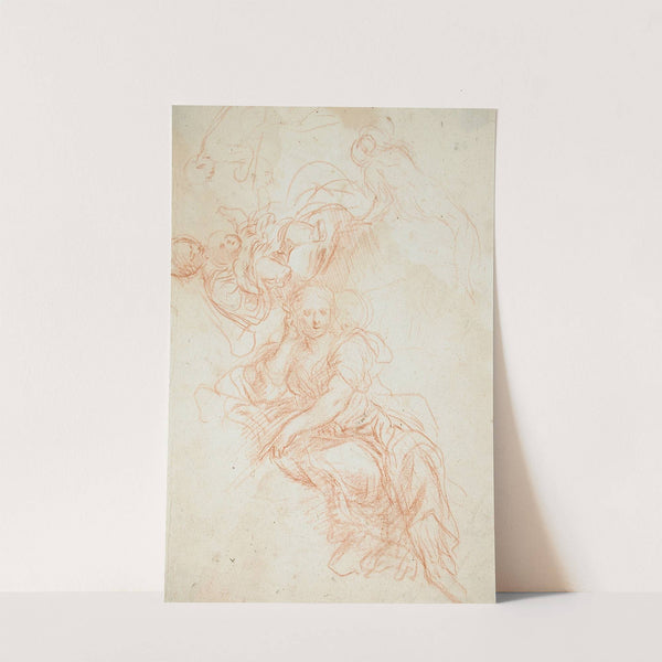 Study of a Seated Woman by Cesare Gennari