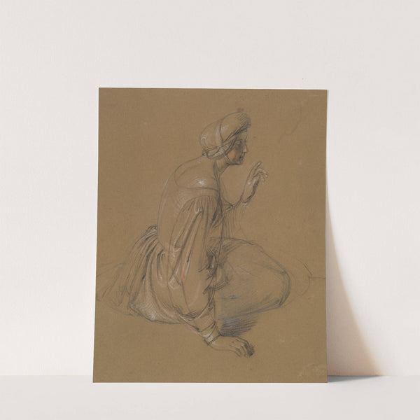 Study of a Seated Woman; St. Elizabeth by Heinrich Schwemminger