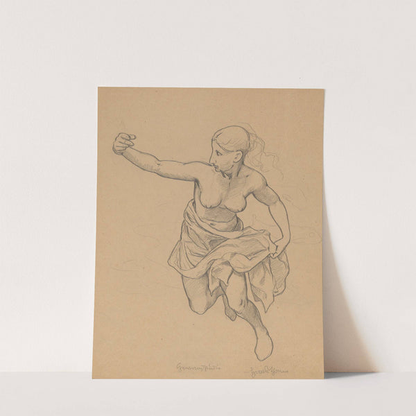 Study of a Semi-Nude Woman (1889) by Hans Thoma