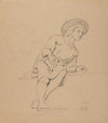 Study of a Sitting Man in a Hat, and a Male Head in Profile (1880)