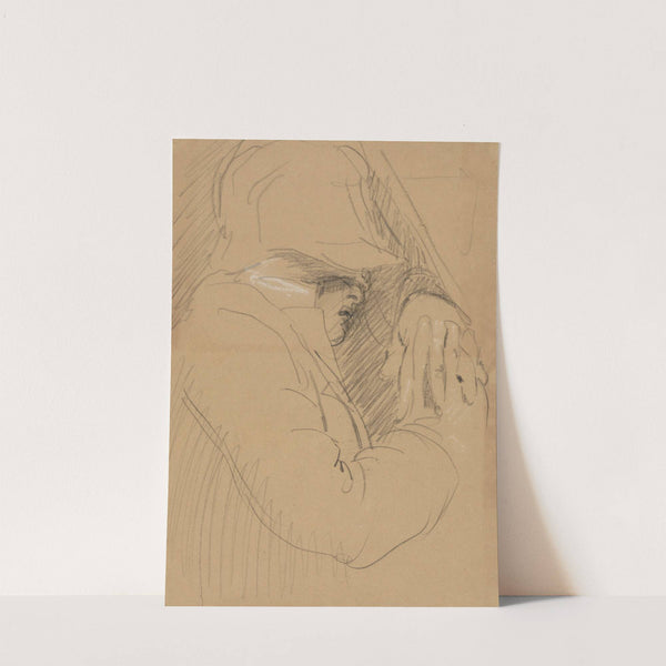 Study of a Sleeping Man, with a Hat and Clasped Hands by Benjamin Robert Haydon