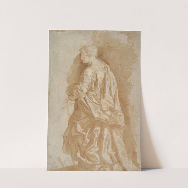 Study of a Standing Female Saint by Follower of Peter Paul Rubens