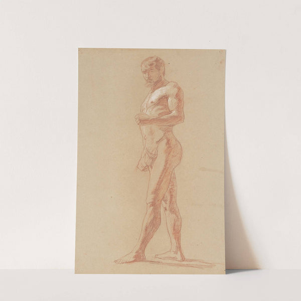 Study of a standing male nude by Jozef Hanula