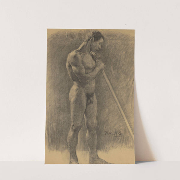 Study of a Standing Man with a Stick by Emil Alexay-Olexák