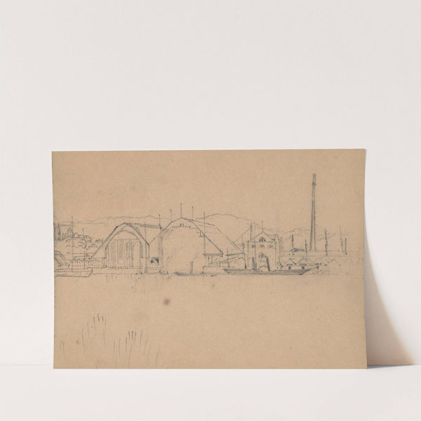 Study of a Town and Harbor by Myles Birket Foster