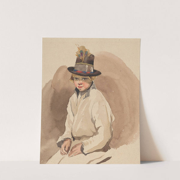 Study of a village boy by Piotr Michałowski