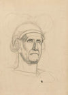 Study of a warrior’s head in a helmet (1905 - 1908)