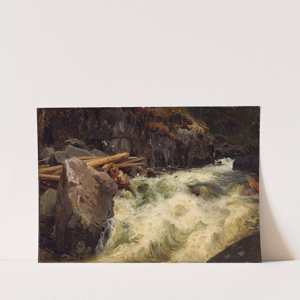Study of a Waterfall by August Cappelen