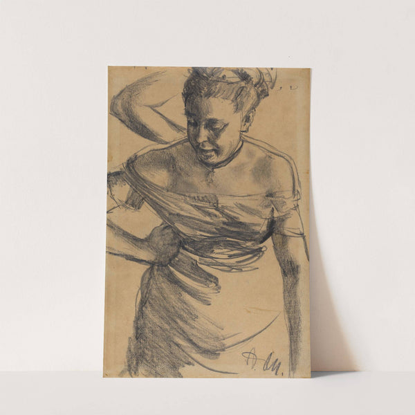 Study of a Woman (c. 1875-1890) by Adolph von Menzel