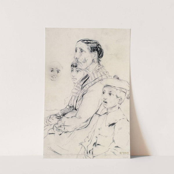 Study of a Woman and Children by Santiago Rusiñol