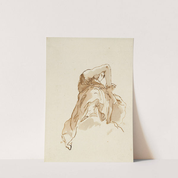 Study of a woman folding her hands, seen from below by Giovanni Battista Tiepolo